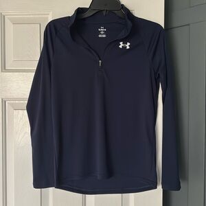 Under Armour Navy Pullover Quarter Zip Shirt